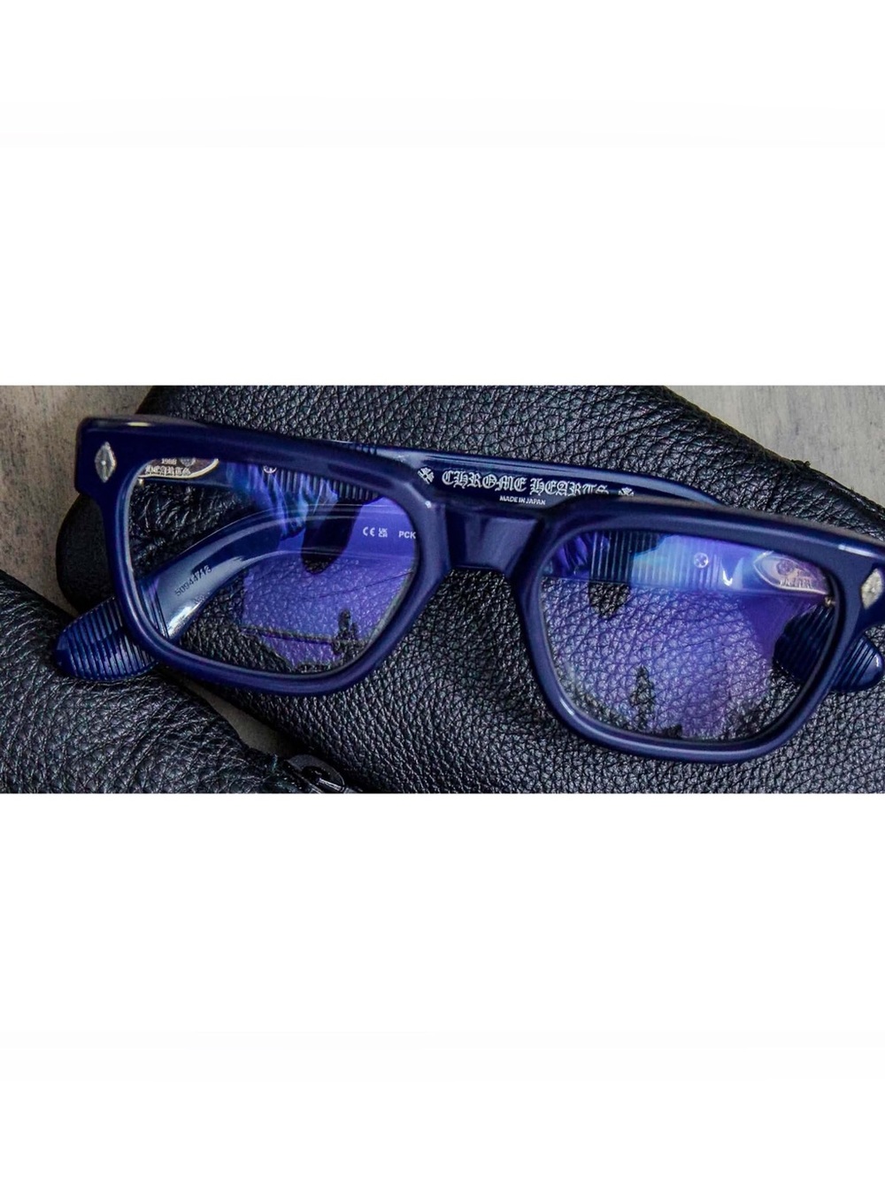 Rare Authentic Chrome Hearts Pen 15 Blue Frame Sunglasses